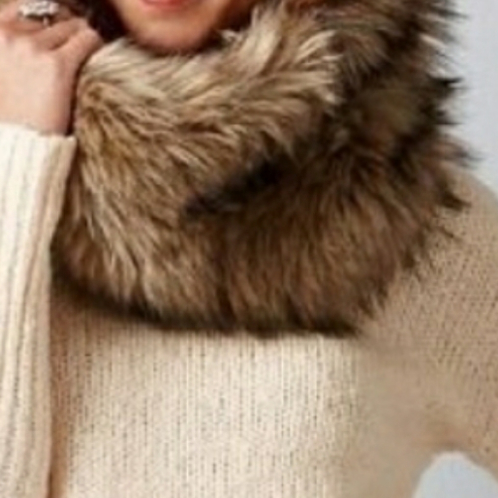 LOFT Faux Fur Scarf, Infinity Ann Taylor Loft